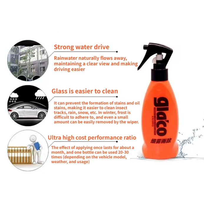 180ml Soft99 Japan Ultra Glaco Car Windshield Glass Water Rain Repellent Glass Hydrophobic Coating Anti-rain for Car Glass