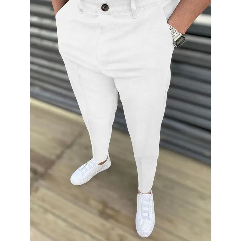 Classic Design Men's Formal Dress Pants Straight Leg Neutral Style Spring Collection Other Material 100% Fashionable Casual P...