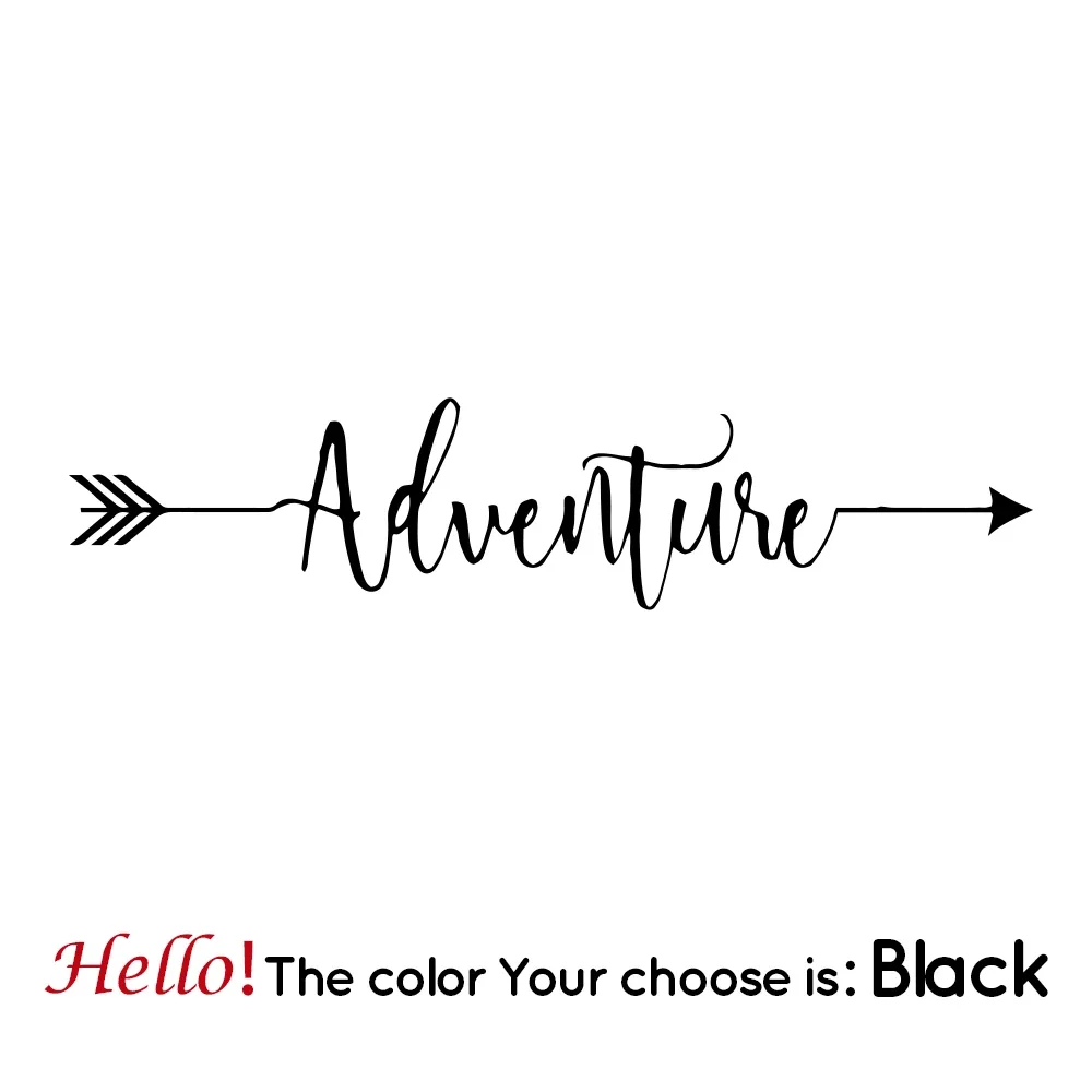 

Car Sticker Fashion Adventure Frase Sticker Car Both Body Arrow Quote Stickers Decal Car Wrap Vinyl,20cm*3cm