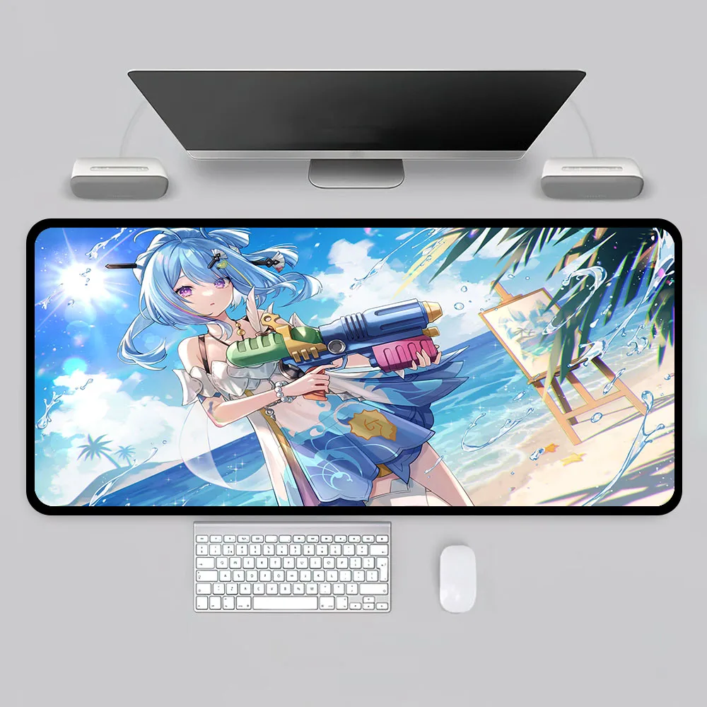 Summer Beach Mausepad Cool Girls Mouse Mats Gaming Mat Pad on The Table Office Gamer Accessories Keyboard Pad XXL Art Desk Mat