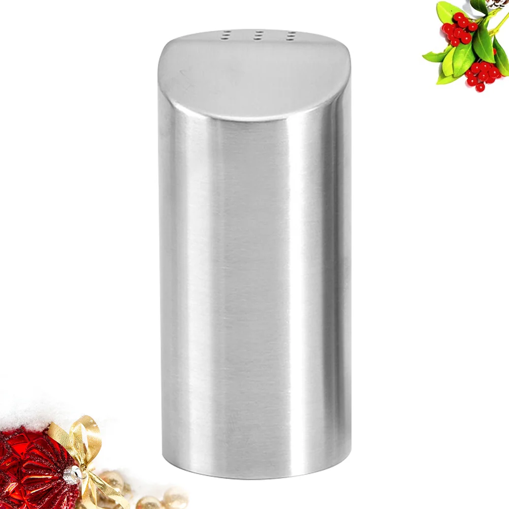 

Stainless Steel Pepper Shaker 9 Holes Salt Seasoning Jar Kitchen Storage Container Spice Tin Easy Refill Silicone Plug