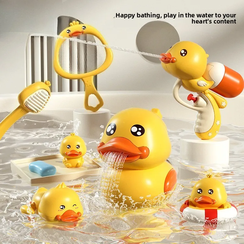 

Duckling Bath Toy Bathroom Squirt Play Water Gun Shower Swimming Baby Infant