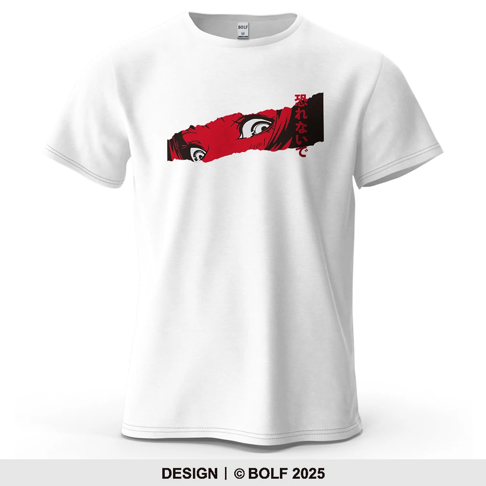 Peeking Eyes Bedrucktes Herren-T-Shirt aus 100 % Baumwolle, übergroße Anime-Kunst-Grafik-T-Shirts für Damen, Tops, T-Shirts, Streetwear