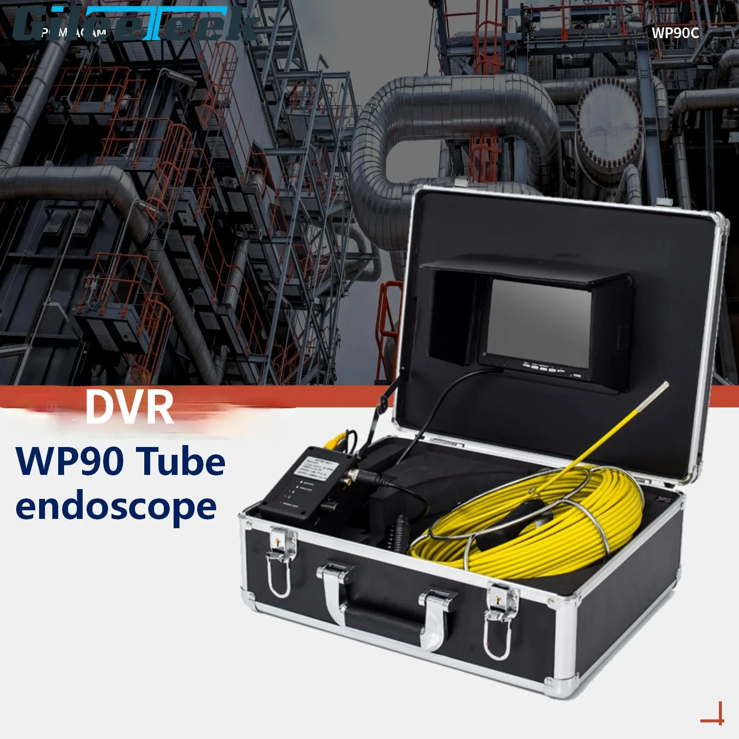 WP90C DVR Endoscope Camera Sewer Camera 6.5mm Len 9