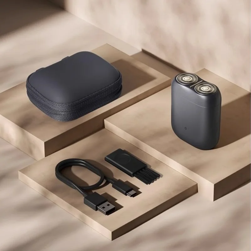 شاومى ميجيا-ماكينة حلاقة كهربائية صغيرة محمولة ، طقم من قطعتين ، آلة تشذيب شعر الأنف ، الغسيل بالماء ، ماكينة القطع ،