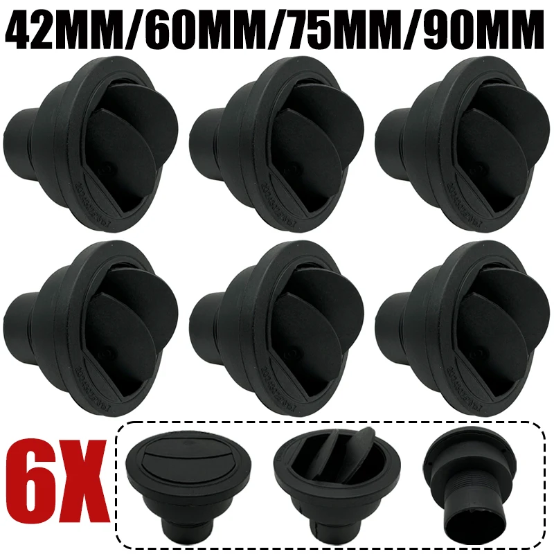 

6X 42mm 60mm 75mm 90mm Air Vent Ducting Piece Duct Pipe Outlet Rotatable Diesel Parking Heater Connector Car Truck VAN Camper