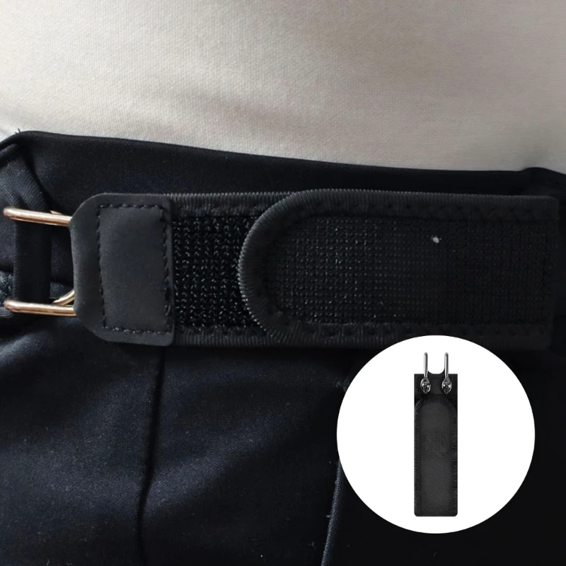 Functional Metal Hook Stretch Waistband, Unisex Buckle-Less Stretch Invisible Waistband Closure for Outdoor Work & Daily Carry