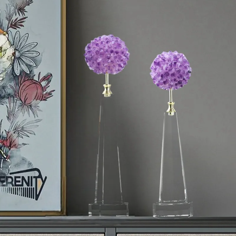 

Light Luxury Amethyst Ornament Wine Cabinet High-end Decoration New Home Glass Cabinet Decoration