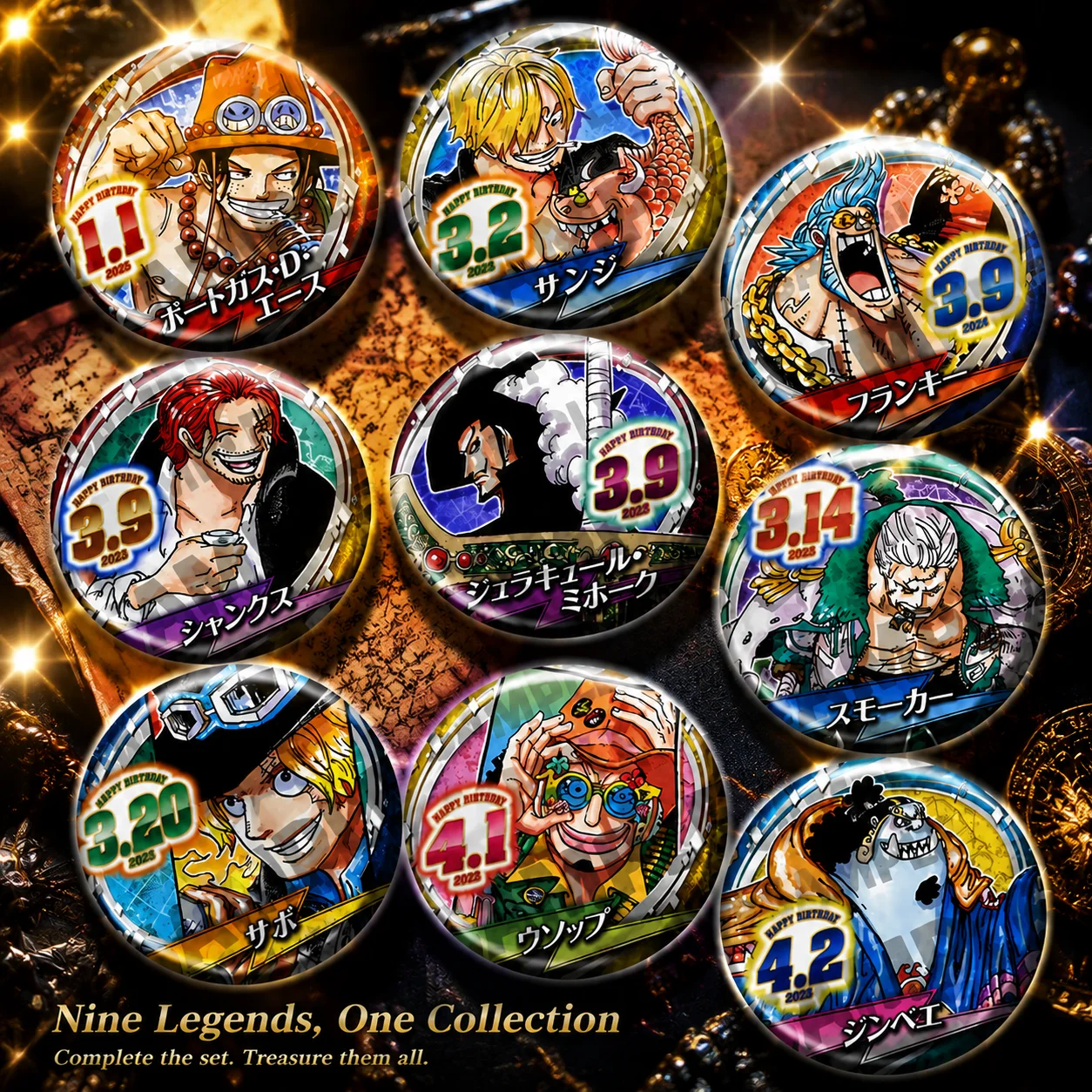 One Piece Anime Ace Red Hair Hawk Eye Sanji Badge Keychain Brooch Enamel Pin Pirate Cosplay Collectible Birthday Gift 2022