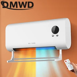 2000W Electric Heater Household Wall-mounted Warmer Remote Control Ceramic Heating Radiator Cold&Hot Dual Use Fans Ventilator