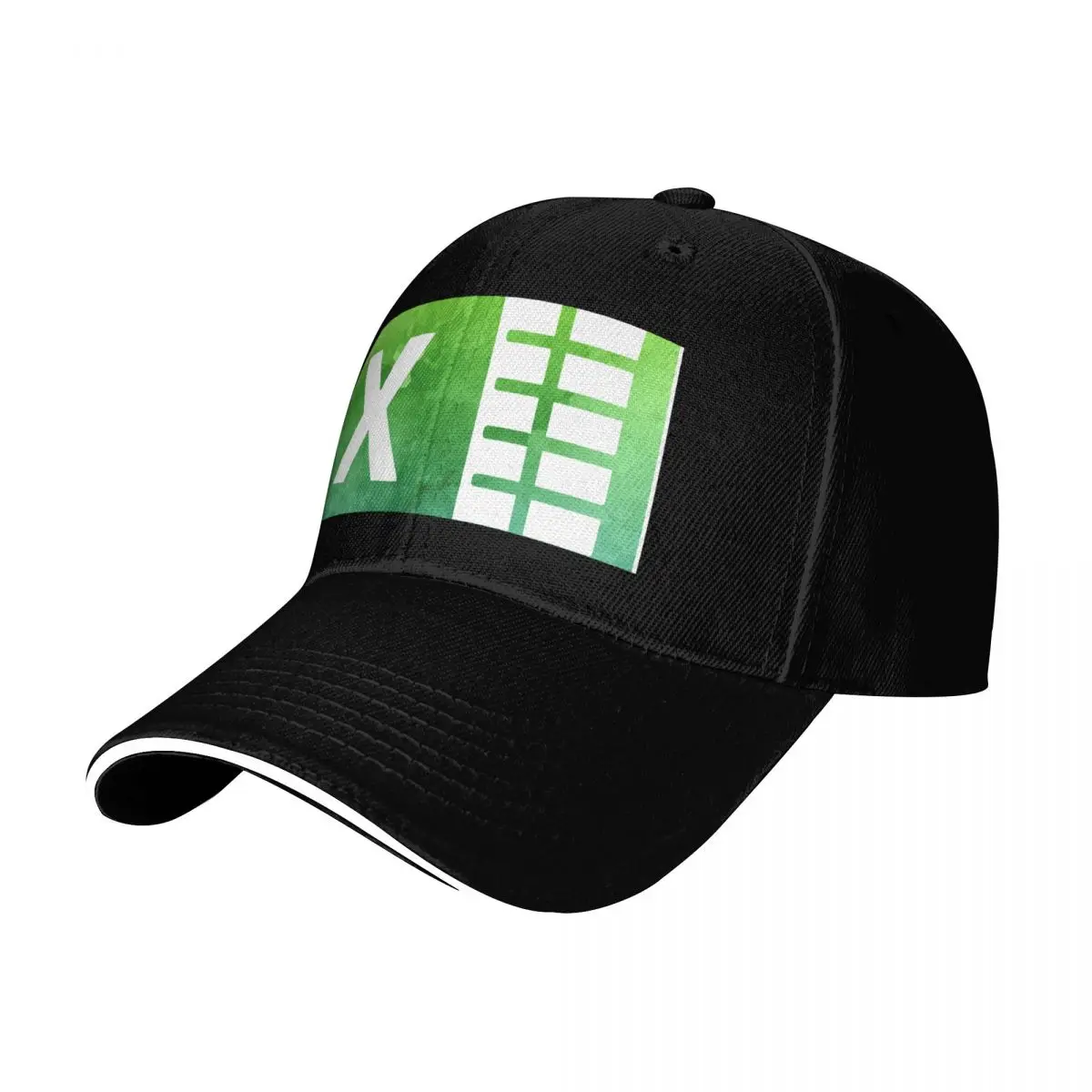 Watercolor Excel Logo Baseball Cap Adjustable Buckle Closure Moisture Wicking Quick Dry Curved Brim Classic Fit