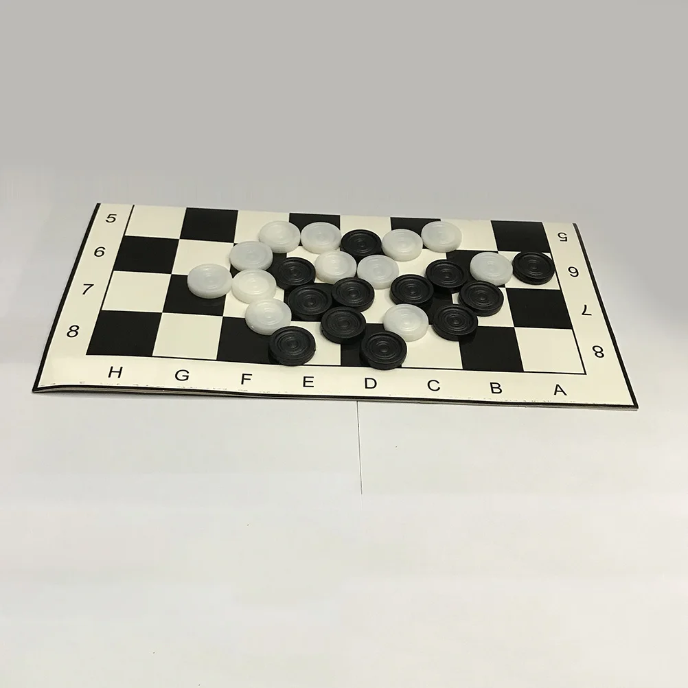 Tablero plegable de plástico de primera calidad para damas chinas internacionales, duradero, ligero, portátil para niños y adultos, juego de ajedrez