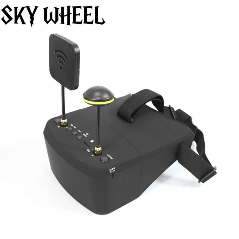 

LS800D 5.8G FPV Goggles 40CH RaceBand: Двойная антенна с DVR 5-дюймовый HD-дисплей, гарнитура с длительным сроком службы батареи для радиоуправляемого дрона