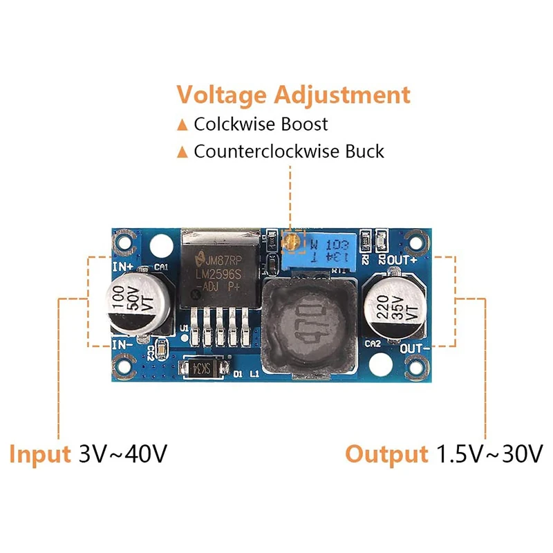 LM2596/LM2596S/LM2596LED/LM2596HVS DC naar DC Buck Converter Spanningsregelaar DIY Verstelbare Voeding Step Down module