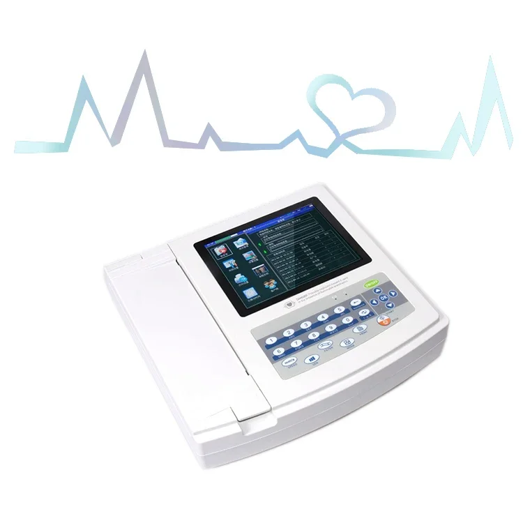 CONTEC RTS ECG1200G ecg machine touch screen  with computer interface 12-lead ECG paper ecg  monitor