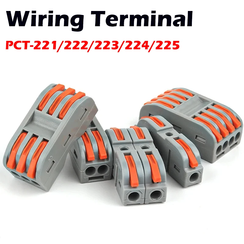 SPL2/3/4/5 Connector Wiring Terminal Quick PCT Lamp Wire Connector Parallel Wire Junction Box 1/2/3/4/5 in Multiple Out Splitter