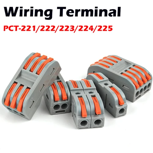 Imagen 1 del producto Terminal de cableado de conector SPL2/3/4/5, conector de cable de lámpara PCT rápido, caja de conexiones de cable paralelo, divisor de salida múltiple de 1/2/3/4/5 pulgadas