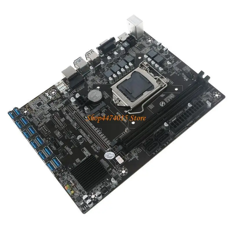 K1AA Mineração B250C BTC CPU Placa-mãe PCI-E Slots DDR4 Memória para CPU LGA 1151