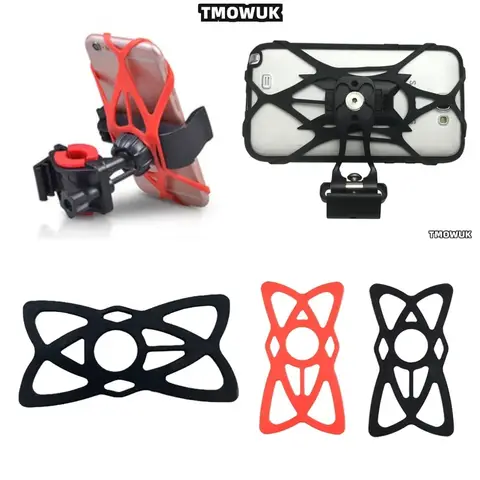 IPhone Samsung Huawei Xiaomi OPPO Vivo için Silikon Bantlar Telefon Tutucu Motosiklet Bisiklet Gidon Kauçuk Su Geçirmez Montaj
