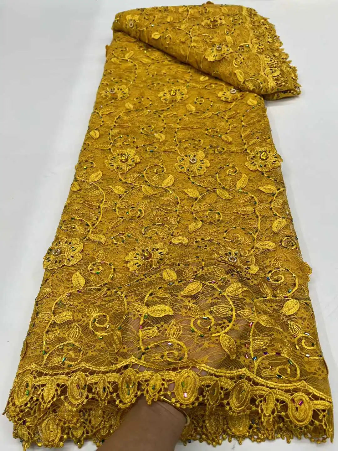 

Кружевная ткань с большими камнями, 2026, африканская кружевная ткань, роскошная французская сетчатая кружевная ткань для шитья свадебного вечернего платья