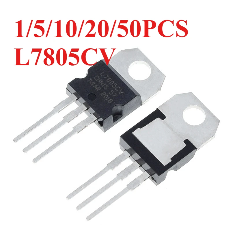 1/5/10/30/50PCS  L7805CV L7805 7805 5V Voltage Regulation Module TO-220