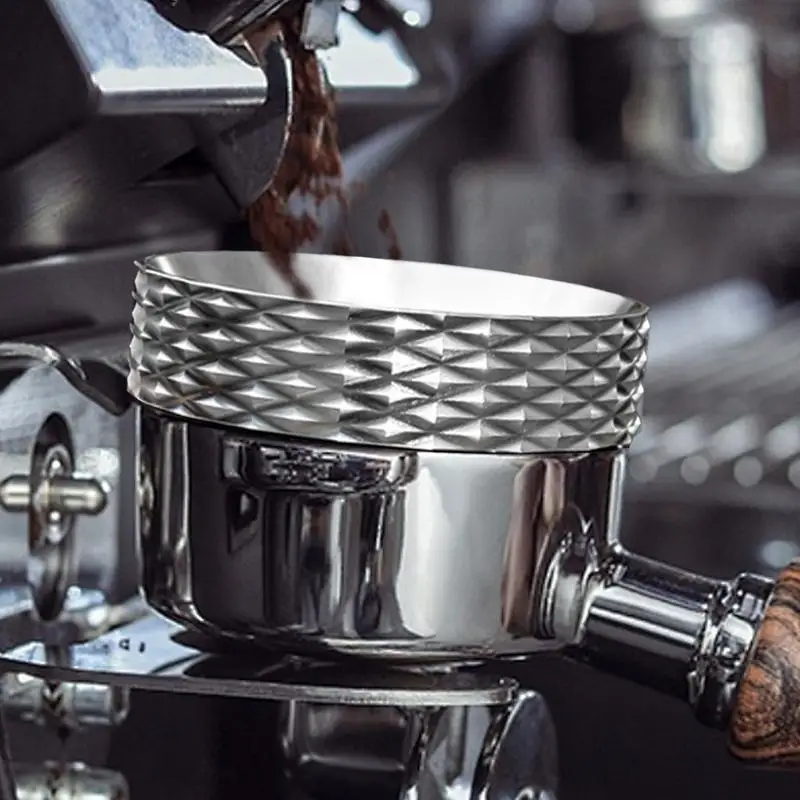 Espresso Dosing Ring Sturdy Magnetic Aluminum Alloy Dosing Funnel Innovative Multifunctional Quantitative Powder Collection