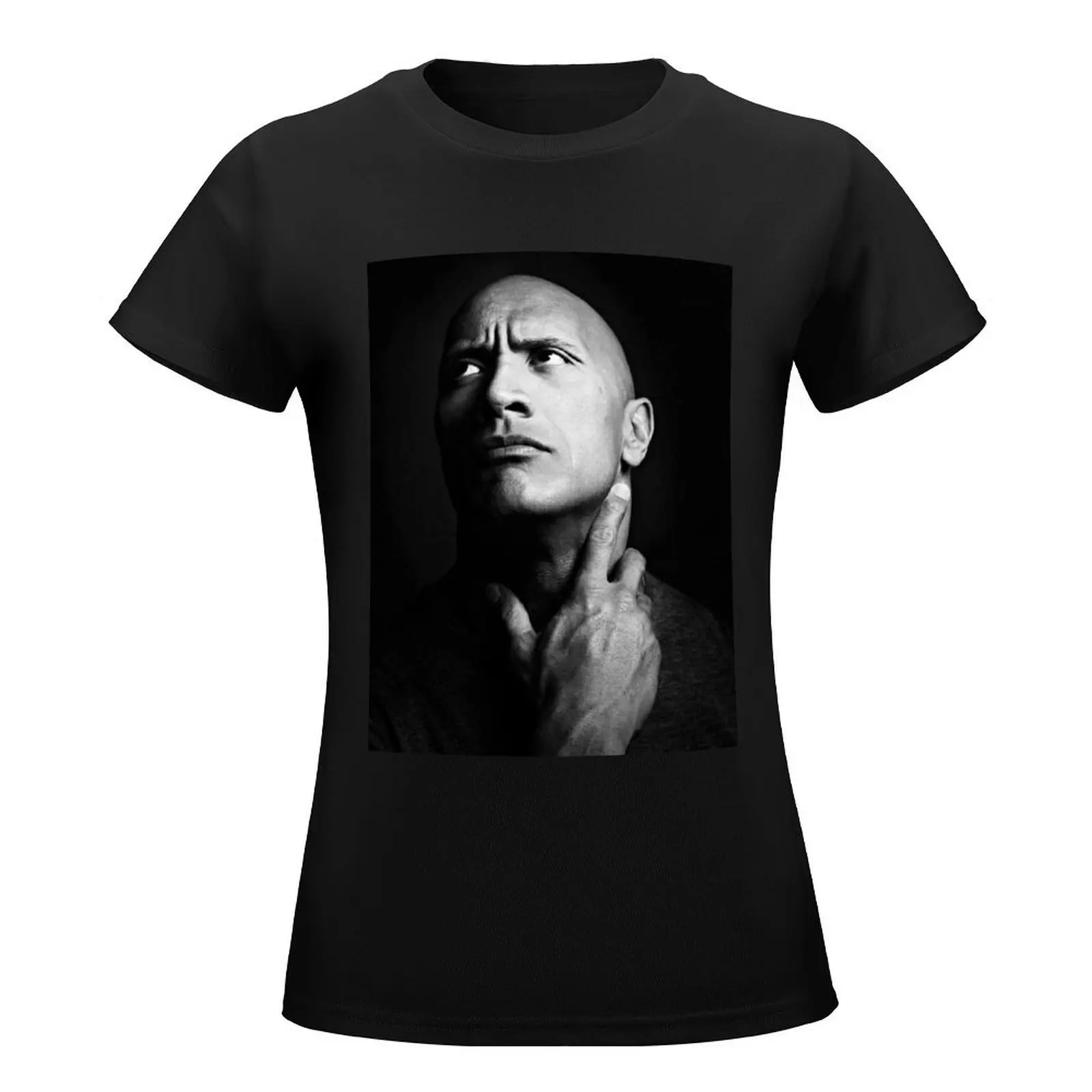 dwayne johnson T-Shirt aesthetic clothes cute tops workout shirts for Women loose fit