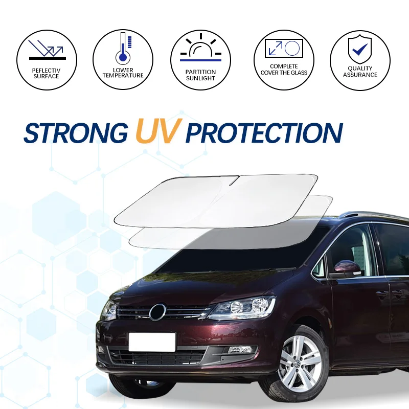 

Car Windshield Sun Shade For Volkswagen Sharan Sunshade Summer Visor Protector Foldable Blocks UV Rays Protection Accessorie