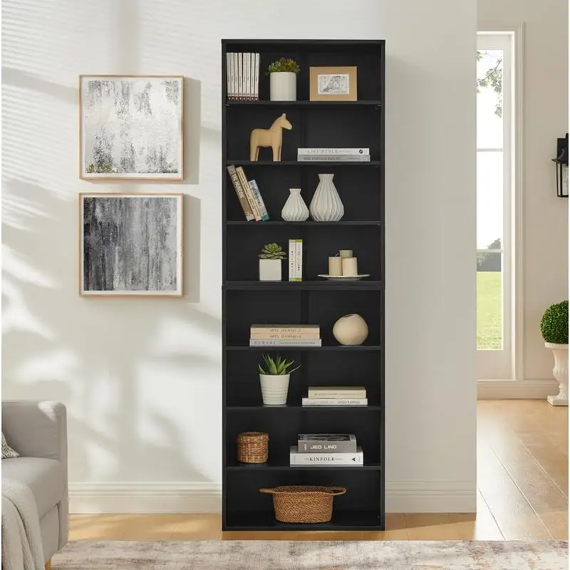 

Multi-Functional CD DVD Storage Cabinet, 8-Layer Adjustable Display Bookshelf, Home Office Double-Layer Bookcase, Can Be