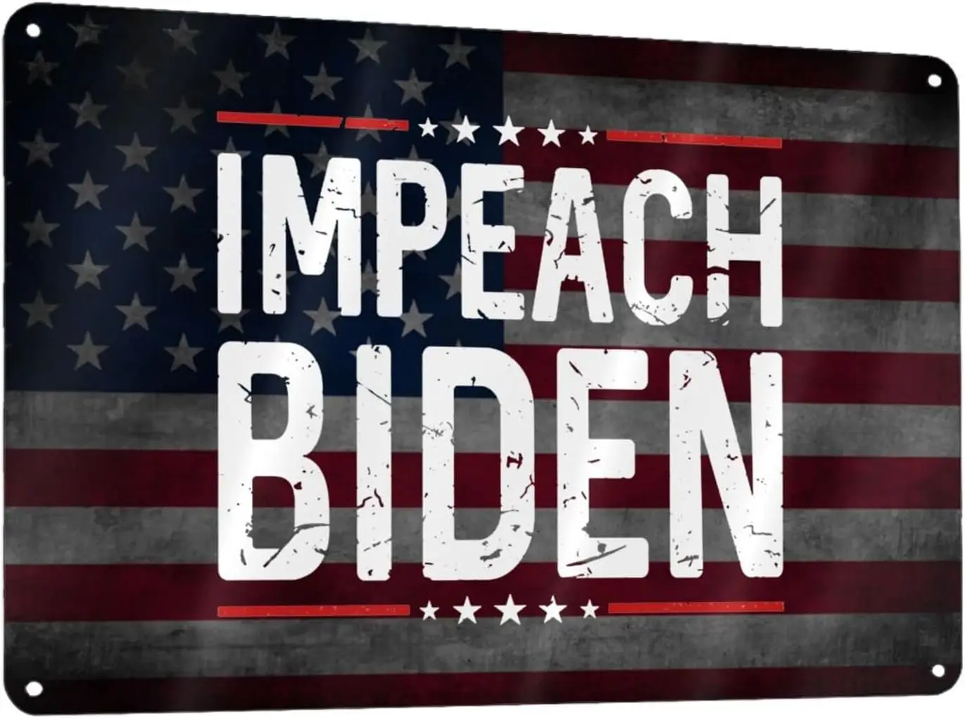 Impeach Anti Biden Harris 12x8in Sign Metal Wall Art Poster Home Decor sign