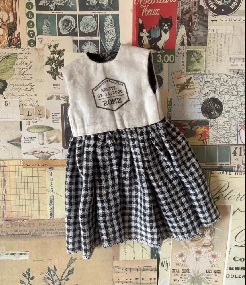 جديد 2026 فستان متقلب أبيض وأسود ملابس دمية بليث فستان قطعة واحدة 1/6 30 سنتيمتر (صالح لـ Pullip ، Ob22/24/26 ، Licca) #1