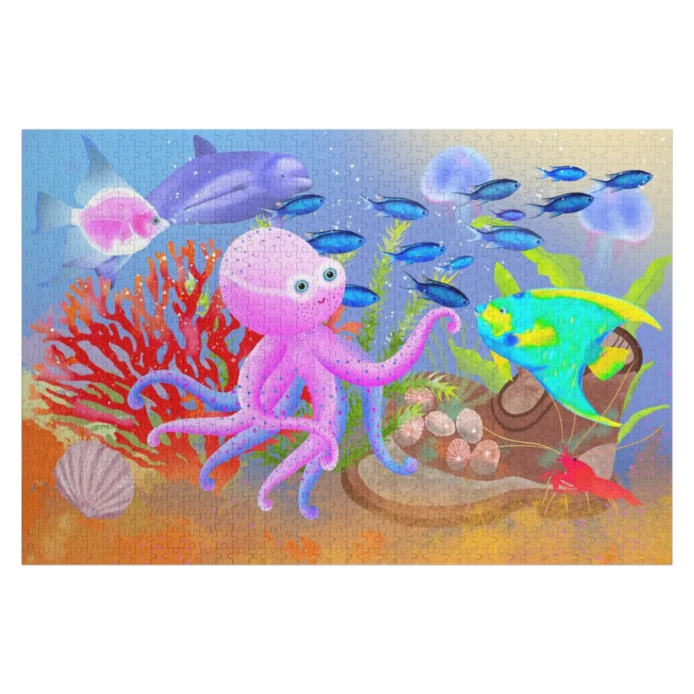 Olli Octopus and Friends Jigsaw Puzzle Customized Photo Adult Wooden Personalised Toys Personalize Puzzle