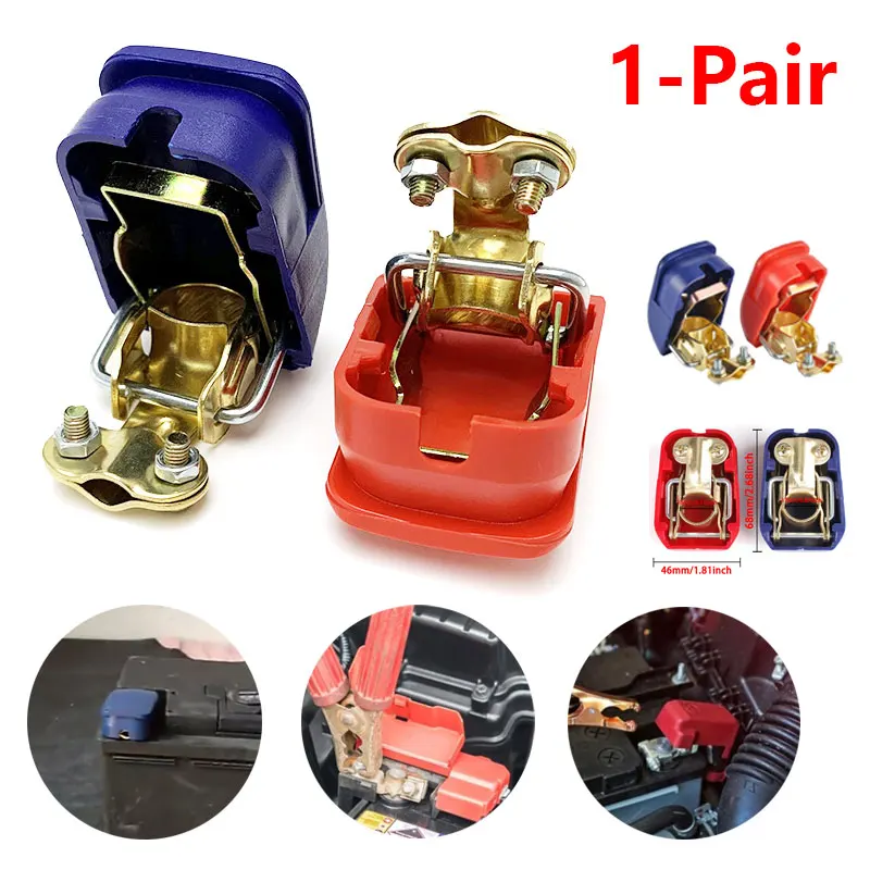 2 Stuks Auto Batterij Terminal Power-Off Beschermen Positieve Negatieve Connector Clip Batterij Loskoppelen Terminals Klemmen Connectoren Deel