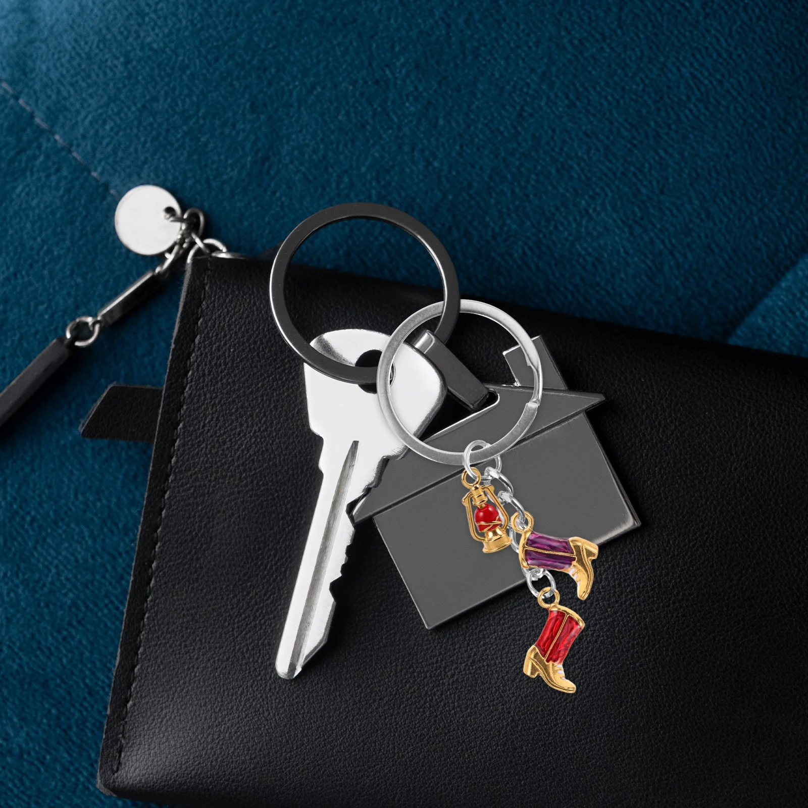 

6 шт., золотые ботинки, подвеска-масляный фонарь, винтажные эстетические висячие подвески для ожерелья, браслета, брелок, Рождественский подарок