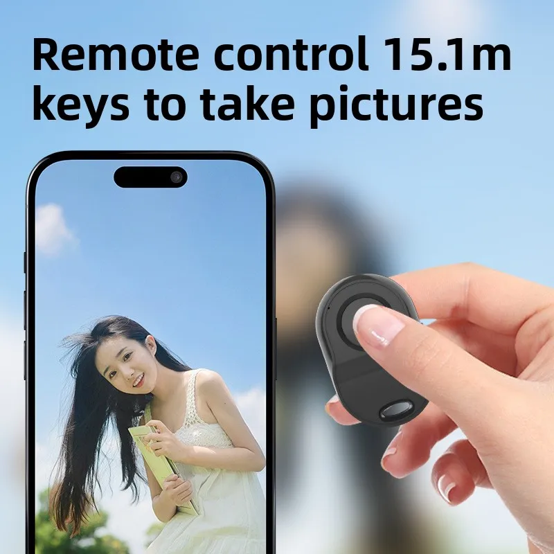 Telecomando Bluetooth a pulsante singolo per selfie - Riprese foto e video wireless. Operazione con un clic,