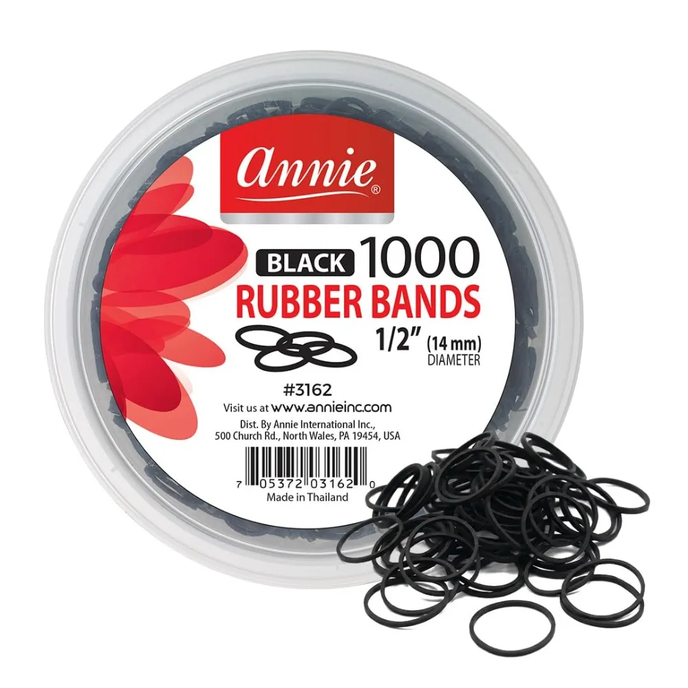 

1000 Pcs Mini Rubber Bands for Hair Braiding Stretchy Elastic Hair Ties Strong Small Elastic Bands for Women Girls DIY Crafts Black