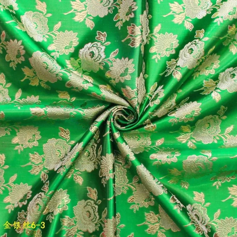 Grass Green Rose Gold Candy Bag Jacquard Farbiges Goldtuch Farbiges Gurtband Gold- und Silber-Seiden-Jacquard-Stoff