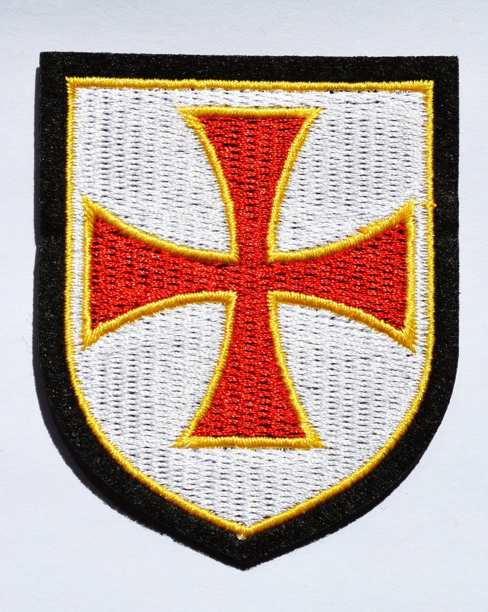 CROSS CHRIST KNIGHTS TEMPLAR SHIELD Red White Yellow CHRISTIAN Logo ワッペン Iron on PATCH Embroidery Sewing thermocollan