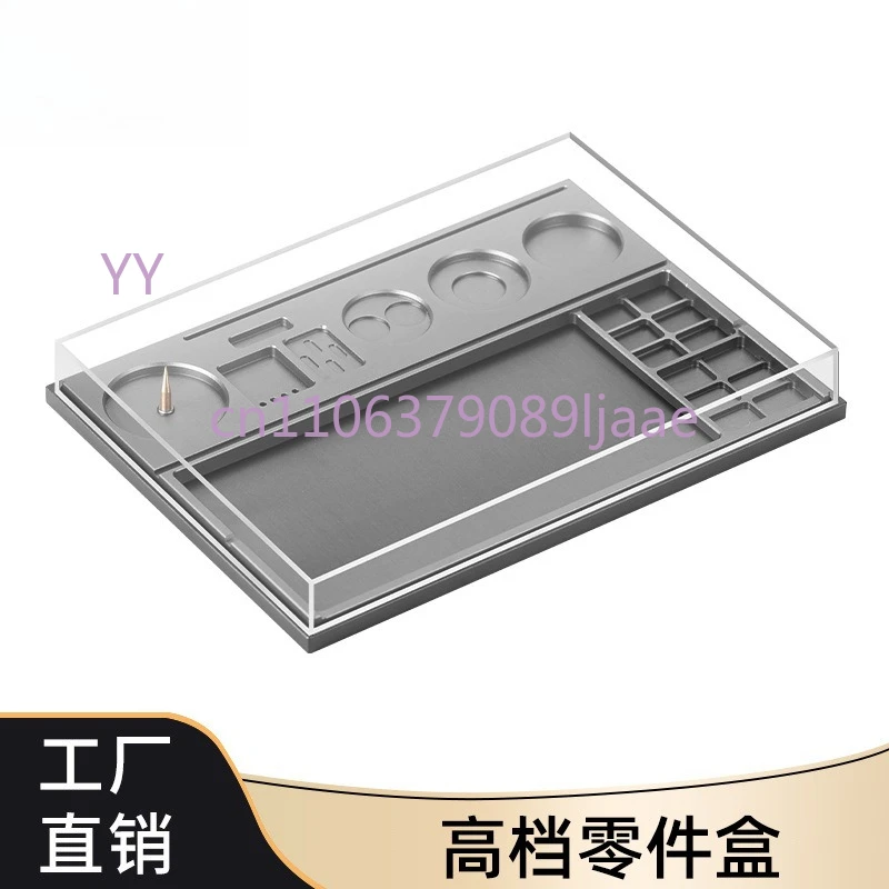 Watch Repair Parts Box - With Acrylic Dust Cover, For Storing Watch Movements & Phone Repair Components