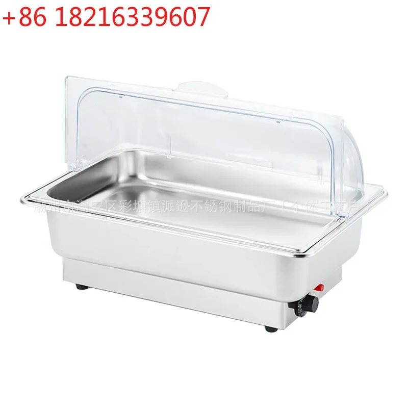 Stainless steel buffet stove electric heating buffet stove food square hotel breakfast fast food desktop insulation table