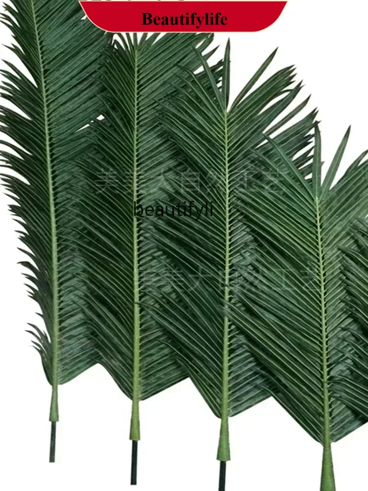 

X Y13 Artificial Coconut Leaves Tropical Green Plant Landscape Decoration Floor Simulation Palm Leaves Palm-Leaf Fan Leaves