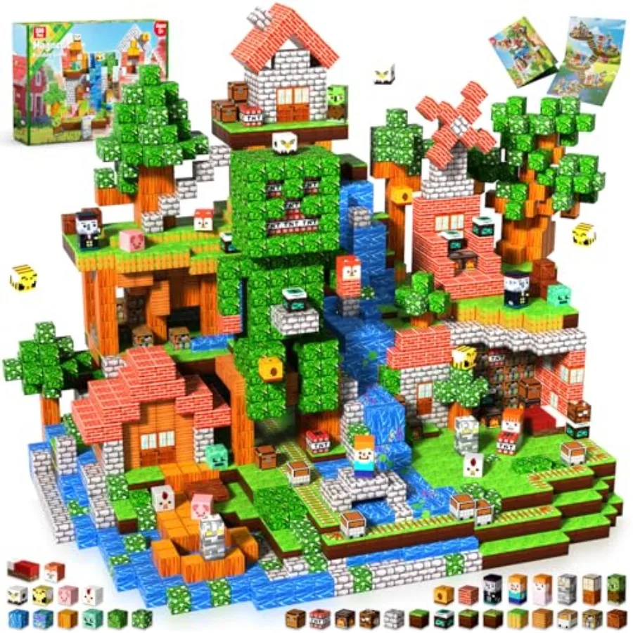 

Forest-themed magnetic building blocks for STEM learning, made of durable ABS plastic in natural wood-tone colors, featuring st