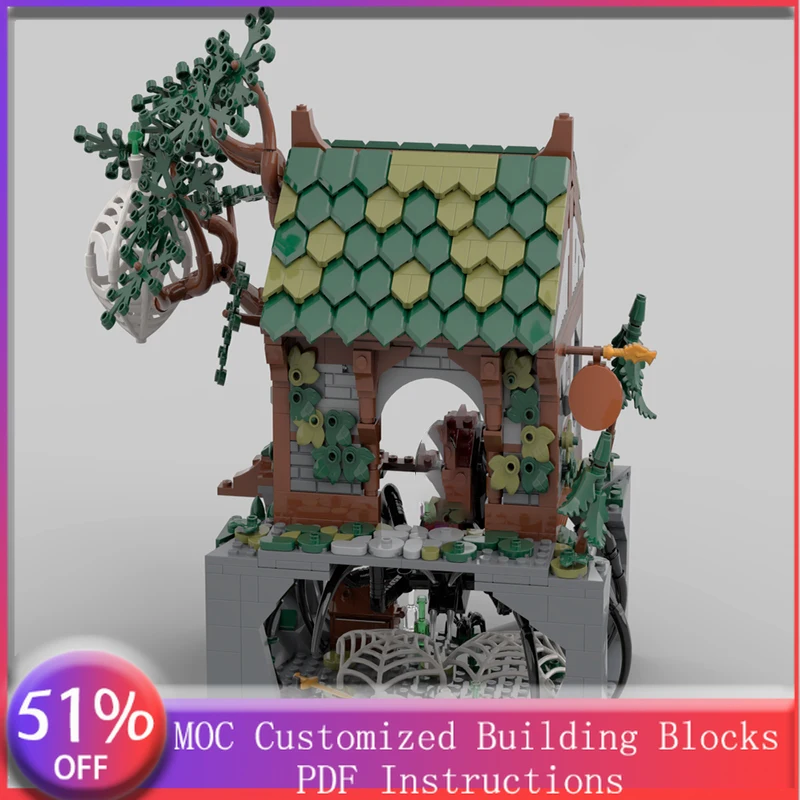 

850 PCS Modular Building Spider Tavern MOC Customize Modular Building Block Model Brick Educational DIY Boys Assembly Toy Gift