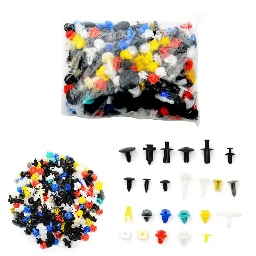 50pcs/100pcs Universal Mixed Auto Fastener Car Bumper Clips Retainer Car Fastener Rivet Door Panel Liner for All Car