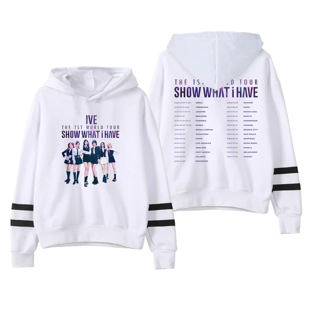 KPOP IVE The 1ST World Tour Show What I Have Oversized Women/Men Hoodie Sweatshirt Yujin Gaeul Wonyoung Rei Leeseo K-POP Clothes