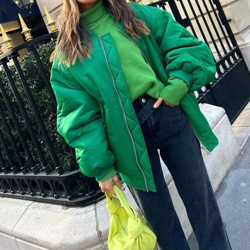 Women's Cotton Jacket, Cold-proof and Warm, Casual Loose Cotton Coat, Women's Pilot Jacket