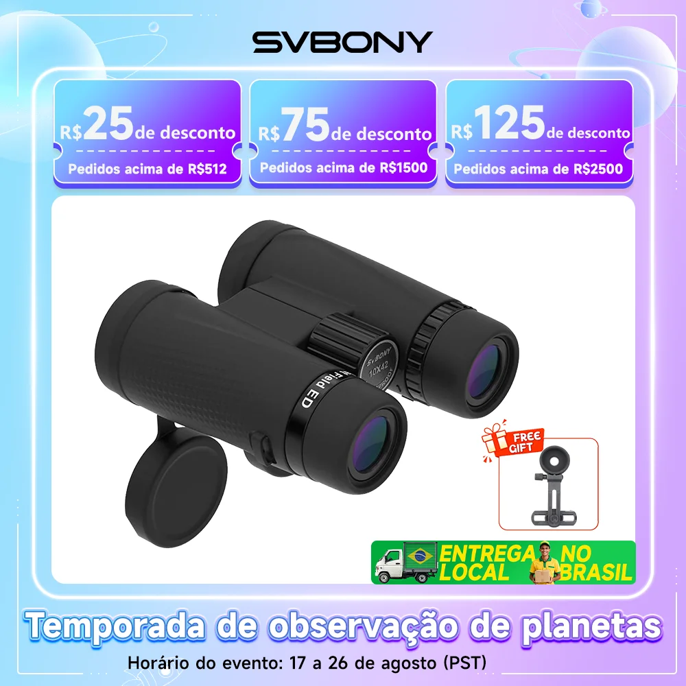 SVBONY Binóculos 8x42/10x42 ED Profissional IPX7