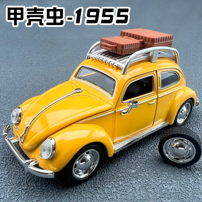Beetle 1:32 – modèle de voiture classique en alliage, son et lumière, jouet à collectionner pour enfants, cadeaux d'anniversaire, 1995