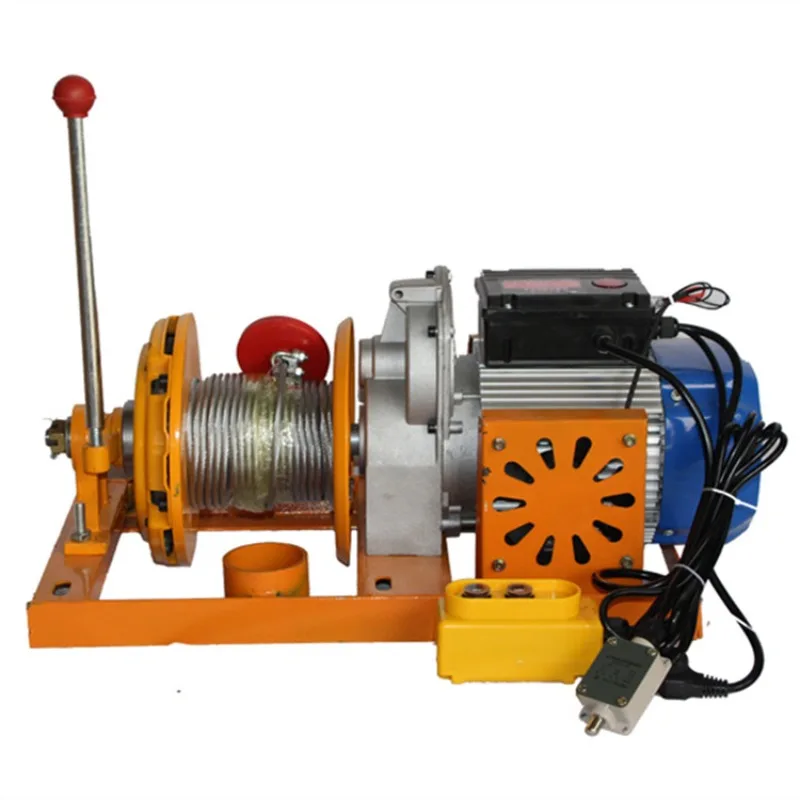 Household electric hoist Small building decoration crane 220V car clutch fast lift indoor hoist