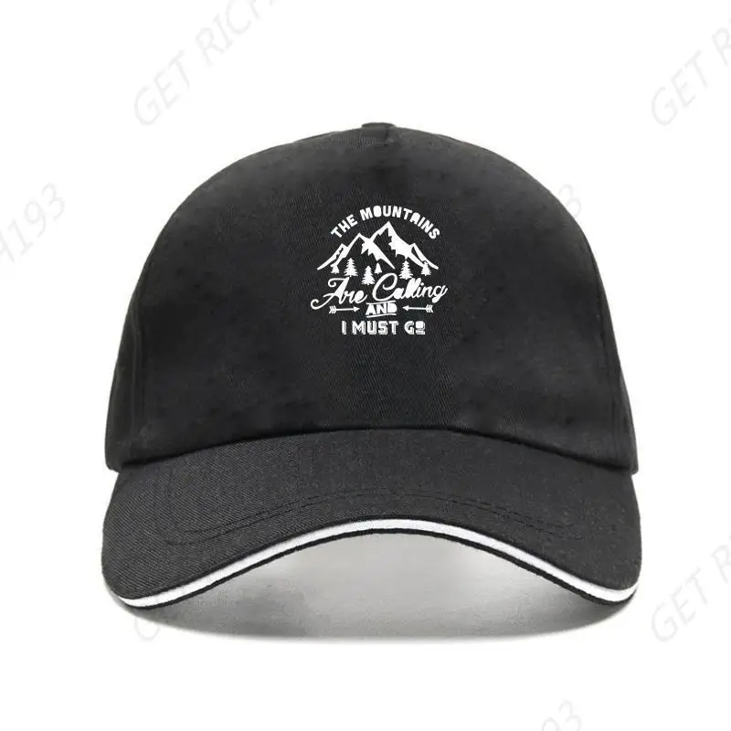 

Mountains Are Calling And I Must Go Mens Bill Hat Unisex Outdoor Activity Hats One Size Print